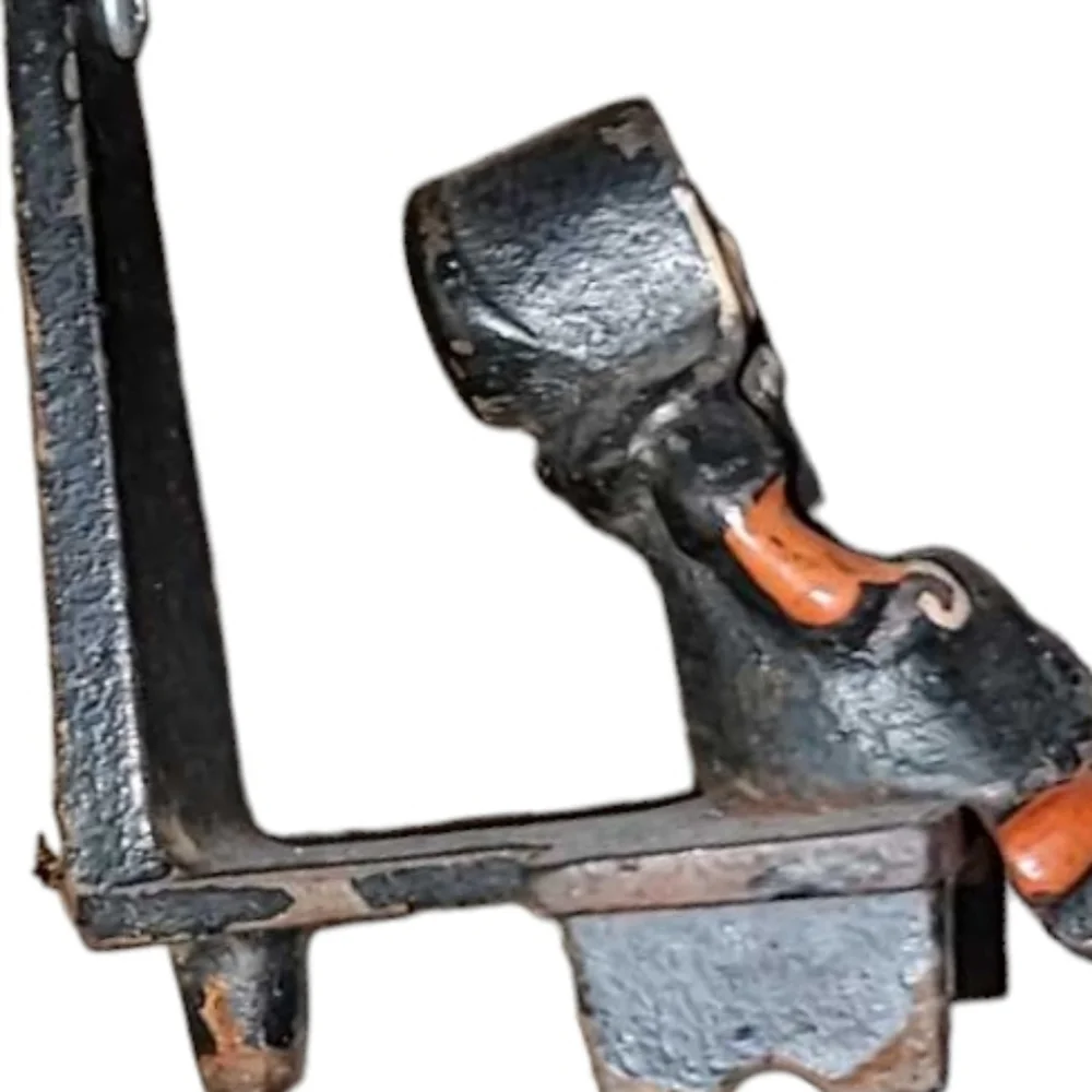 VINTAGE CAST IRON Amish Woman Wall Hook or Shelf Decor Handmade by Amish